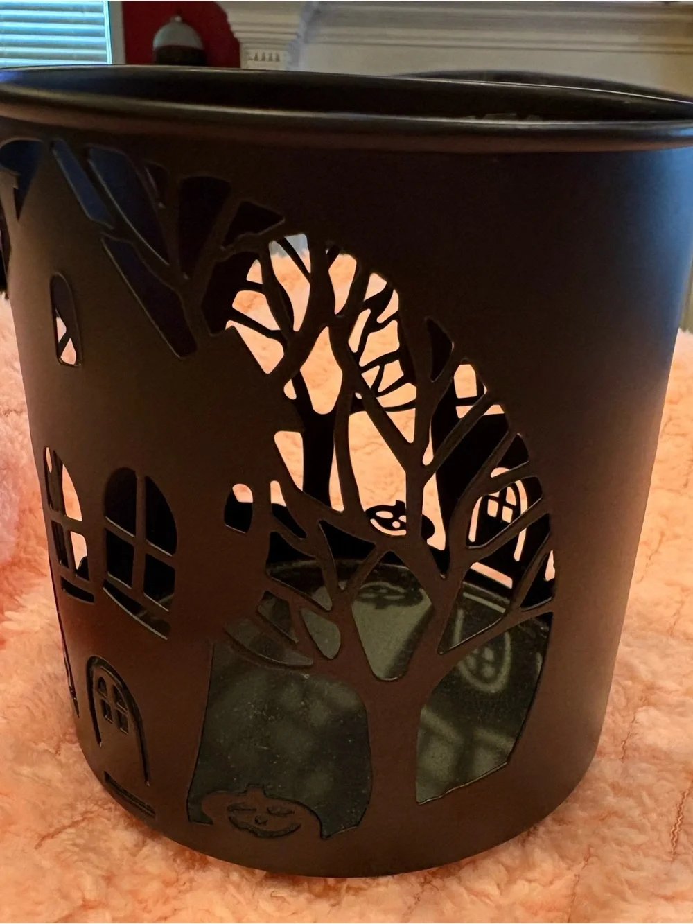 Yankee Candle Halloween metal jar candle holder.